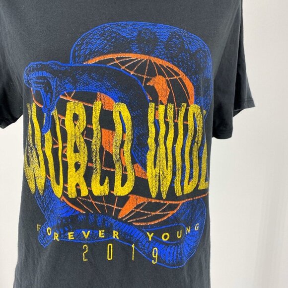 Prince Peter “World Wide Forever Young” Snake Graphic Tee 2019 Black Gray Cotton - Picture 5 of 8